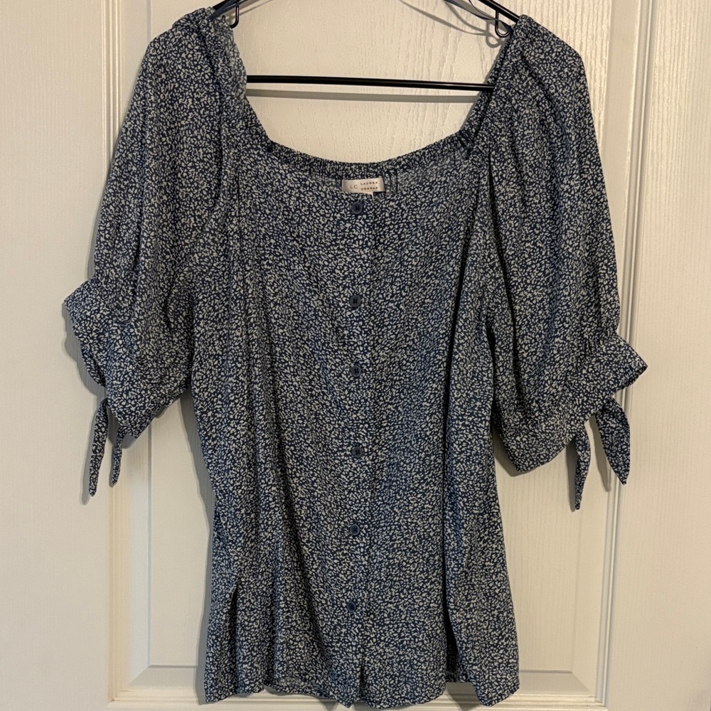 Lauren Conrad Floral blouse Sz L